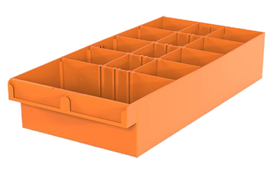 Medium Orange Plastic Bin