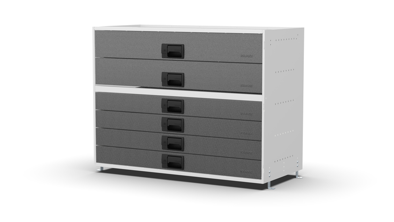 Service Body & Van Drawer Unit – 6 Mixed-Depth Drawers – 39.7″W × 29.3″H × 18″D