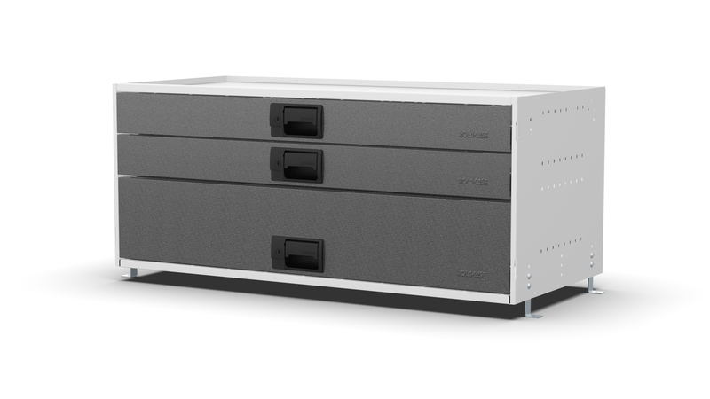 Service Body & Van Drawer Unit – 3 Mixed-Depth Drawers – 39.7″W × 16.5″H × 18″D