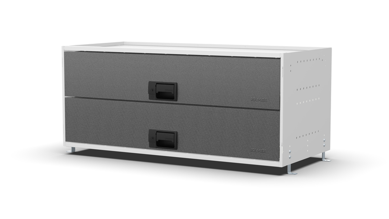 Service Body & Van Drawer Unit – 2 Deep Drawers – 39.7″W × 16.5″H × 18″D
