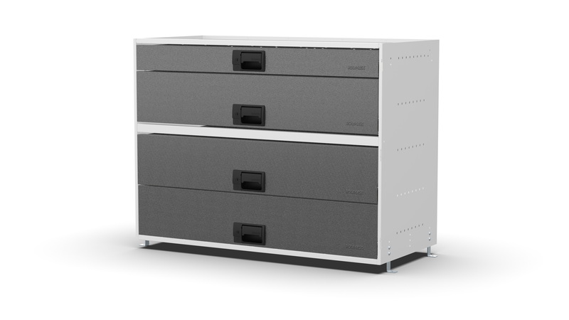 Service Body & Van Drawer Unit – 4 Mixed-Depth Drawers – 39.7″W × 29.3″H × 18″D