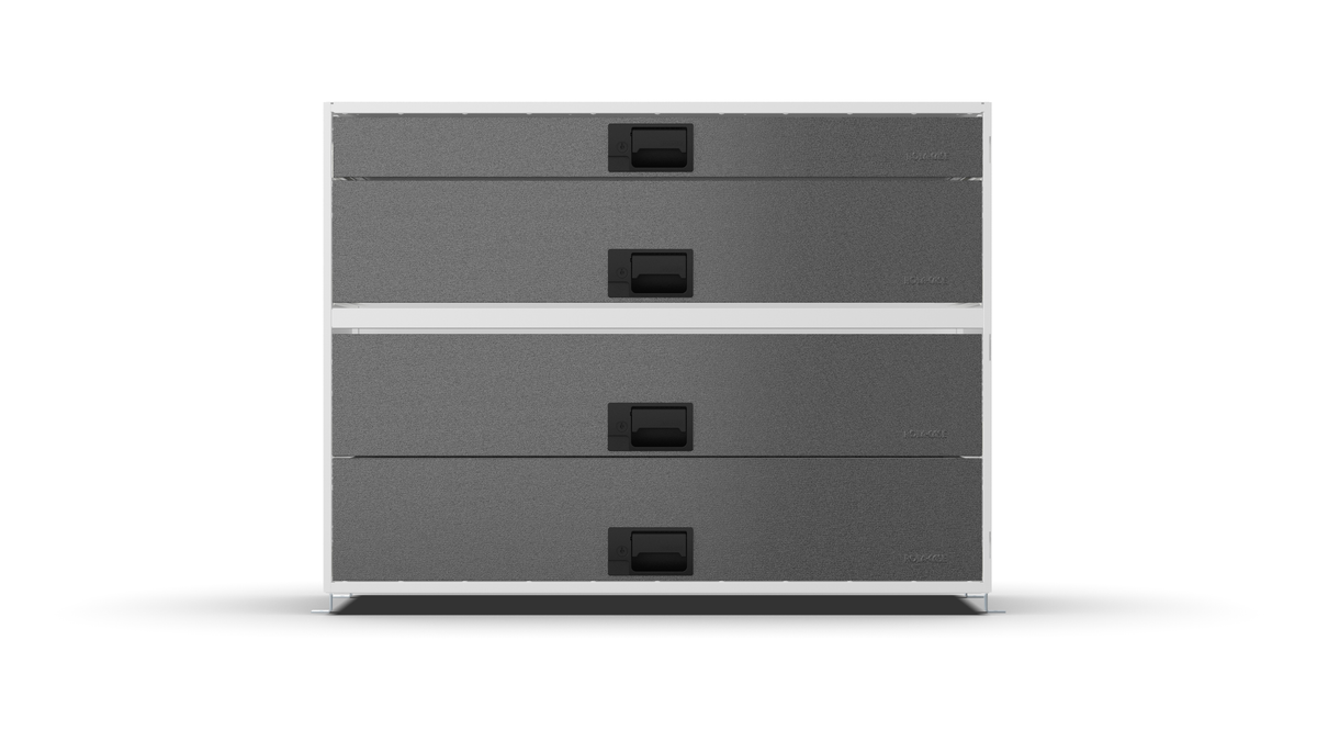 Service Body & Van Drawer Unit – 4 Mixed-Depth Drawers – 39.7″W × 29.3″H × 18″D