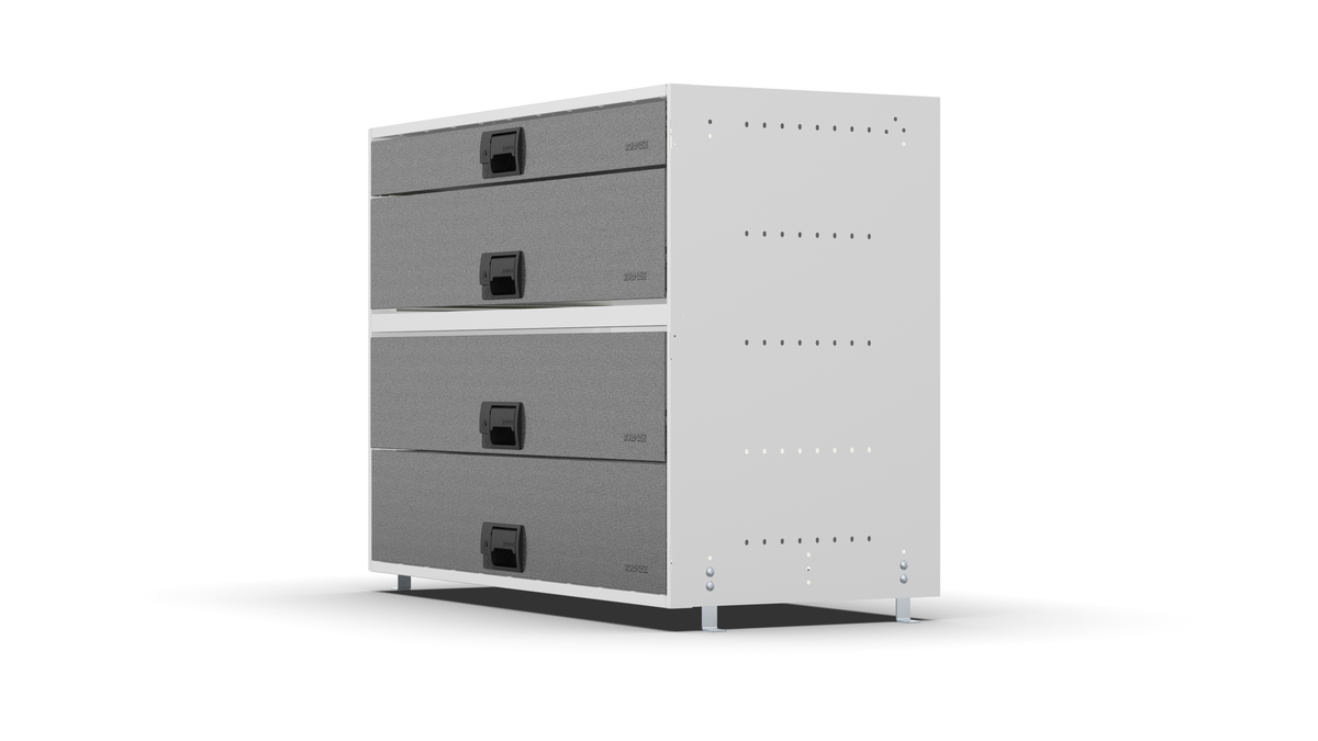 Service Body & Van Drawer Unit – 4 Mixed-Depth Drawers – 39.7″W × 29.3″H × 18″D