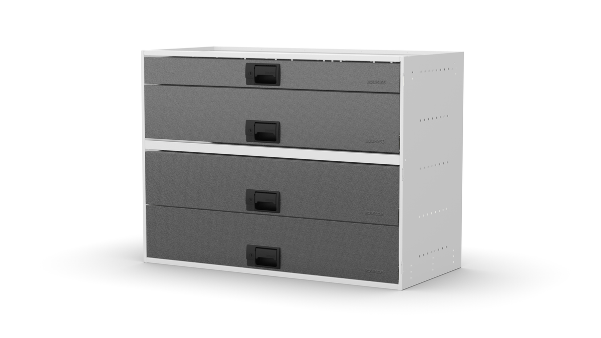 Service Body & Van Drawer Unit – 4 Mixed-Depth Drawers – 39.7″W × 29.3″H × 18″D