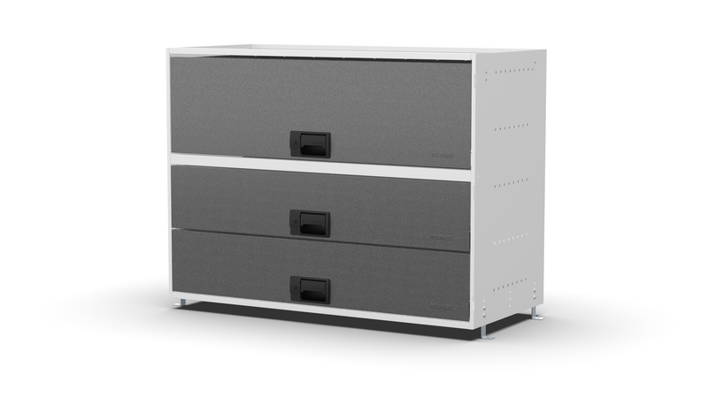 Service Body & Van Drawer Unit – 3 Mixed-Depth Drawers – 39.7″W × 29.3″H × 18″D