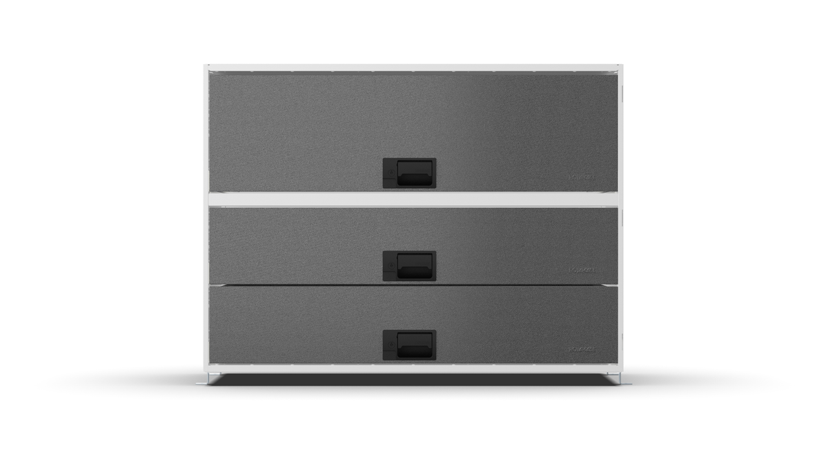 Service Body & Van Drawer Unit – 3 Mixed-Depth Drawers – 39.7″W × 29.3″H × 18″D