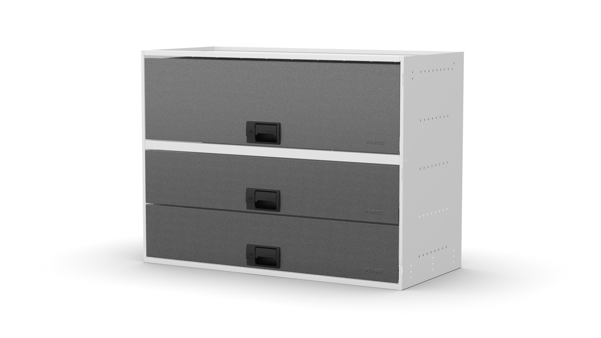 Service Body & Van Drawer Unit – 3 Mixed-Depth Drawers – 39.7″W × 29.3″H × 18″D