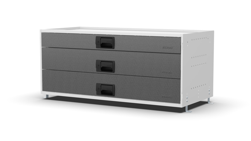 Service Body & Van Drawer Unit – 3 Mixed-Depth Drawers – 39.7″W × 16.5″H × 18″D