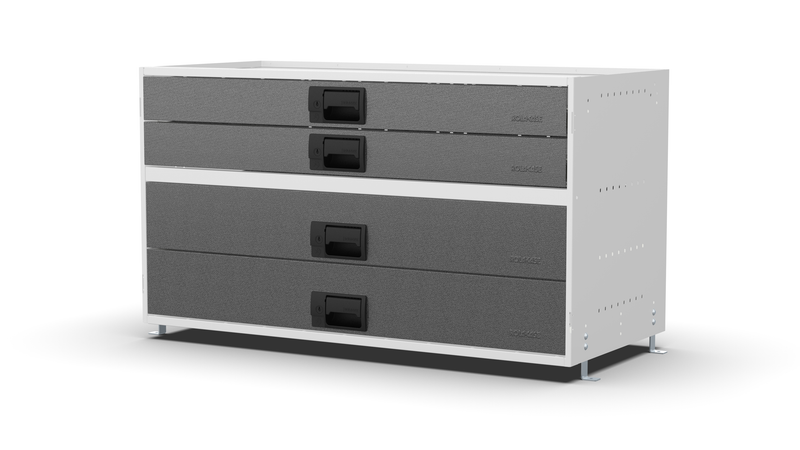 Service Body & Van Drawer Unit – 4 Mixed-Depth Drawers – 39.7″W × 21.5″H × 18″D