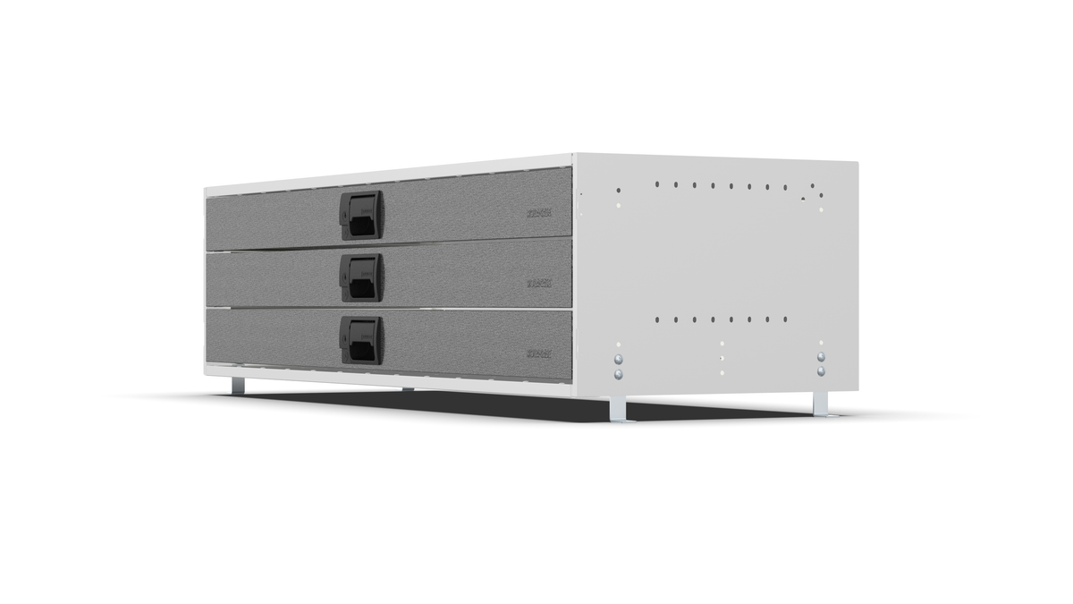 Service Body & Van Drawer Unit – 3 Drawers – 49.5″W × 12.8″H × 18″D