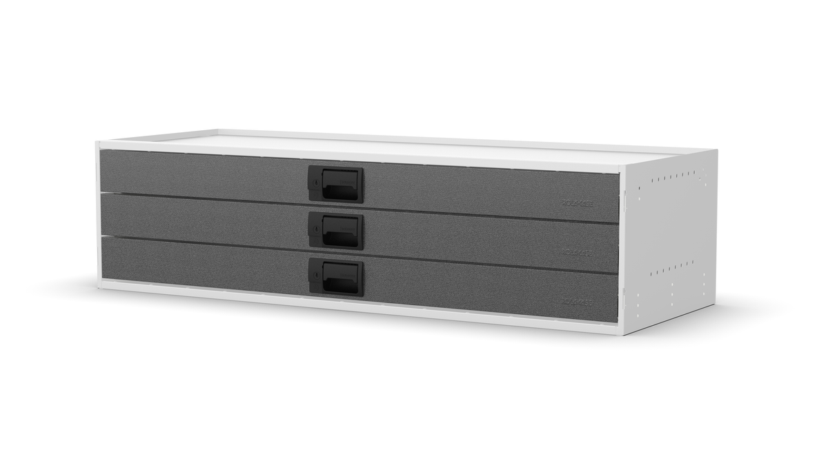 Service Body & Van Drawer Unit – 3 Drawers – 49.5″W × 12.8″H × 18″D