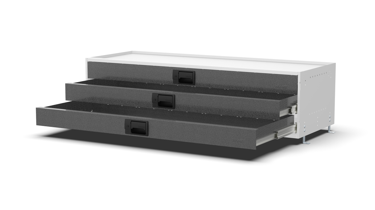 Service Body & Van Drawer Unit – 3 Drawers – 49.5″W × 12.8″H × 18″D