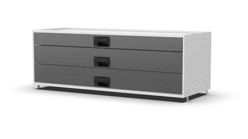 Service Body & Van Drawer Unit – 3 Mixed-Depth Drawers – 49.5″W × 16.5″H × 18″D