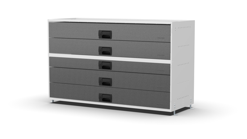 Service Body & Van Drawer Unit – 5 Mixed-Depth Drawers – 49.5″W × 29.3″H × 18″D