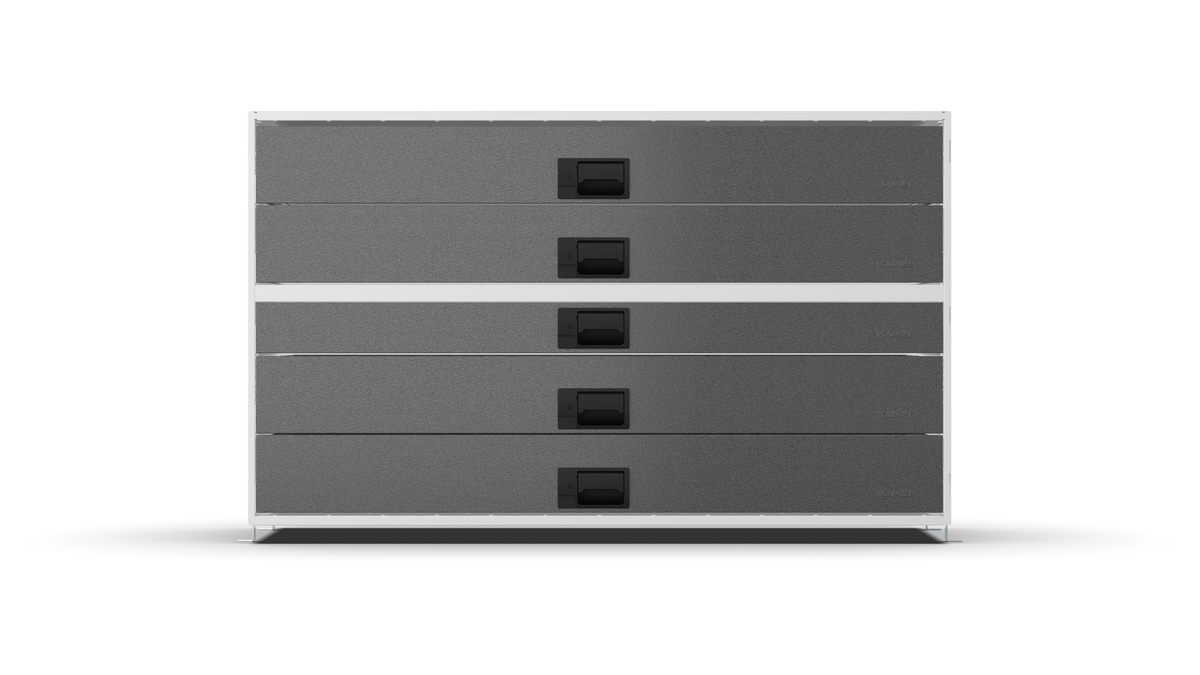 Service Body & Van Drawer Unit – 5 Mixed-Depth Drawers – 49.5″W × 29.3″H × 18″D