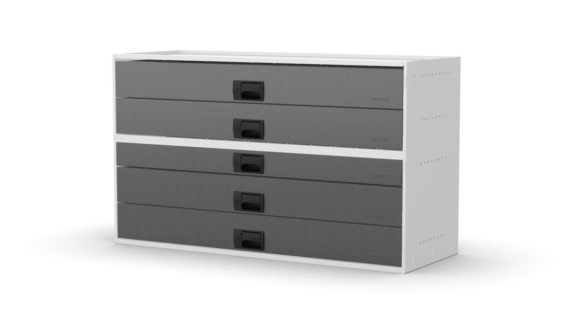 Service Body & Van Drawer Unit – 5 Mixed-Depth Drawers – 49.5″W × 29.3″H × 18″D
