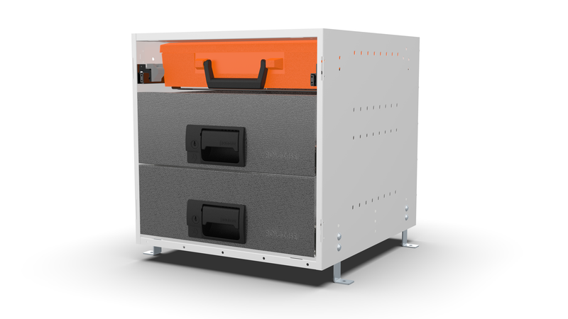 Service Body & Van Drawer Unit – 2 Large Drawers + 1 Parts Organizer – 16.5″W × 16.5″H × 18″D