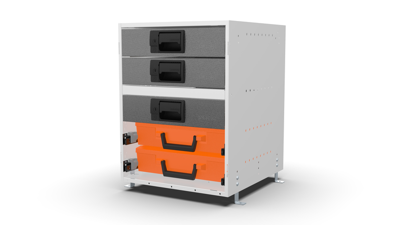 Service Body & Van Drawer Unit – 3 Drawers + 2 Parts Organizers – 16.5″W × 21.5″H × 18″D
