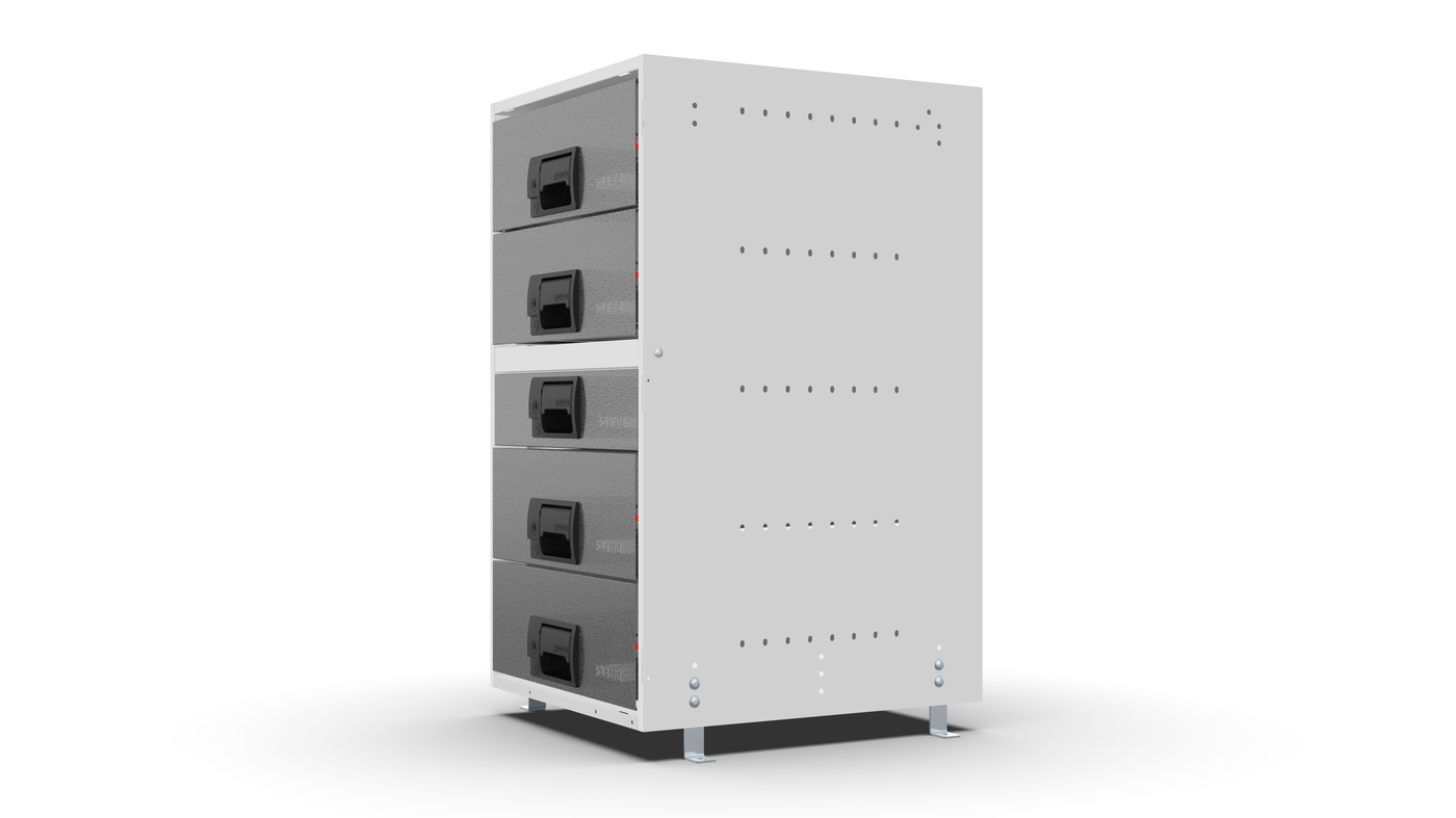 Service Body & Van Drawer Unit – 5 Mixed-Depth Drawers – 16.5″W × 29.3″H × 18″D