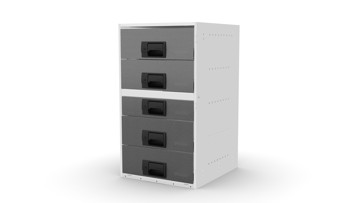 Service Body & Van Drawer Unit – 5 Mixed-Depth Drawers – 16.5″W × 29.3″H × 18″D
