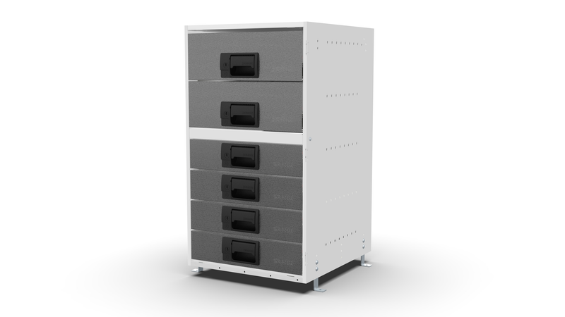 Service Body & Van Drawer Unit – 6 Mixed-Depth Drawers – 16.5″W × 29.3″H × 18″D