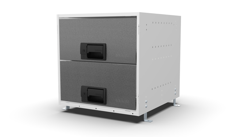 Service Body & Van Drawer Unit – 2 Deep Drawers – 16.5″W × 16.5″H × 18″D