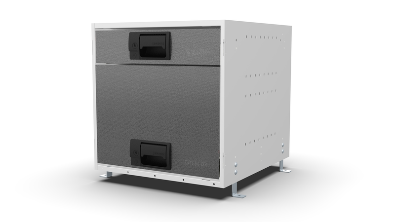 Service Body & Van Drawer Unit – 2 Mixed-Depth Drawers – 16.5″W × 16.5″H × 18″D