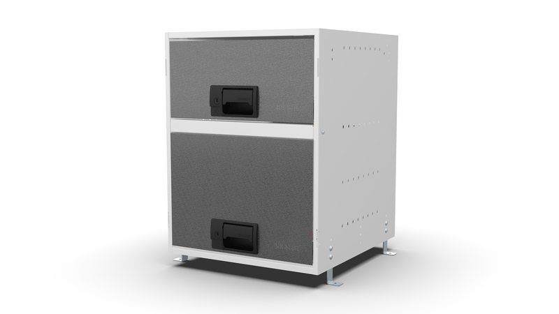 Service Body & Van Drawer Unit – 2 Mixed-Depth Drawers – 16.5″W × 21.5″H × 18″D