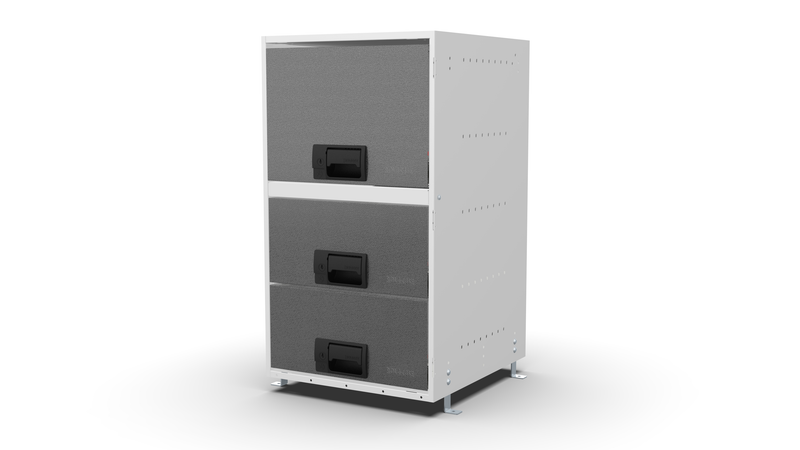 Service Body & Van Drawer Unit – 3 Mixed-Depth Drawers – 16.5″W × 29.3″H × 18″D