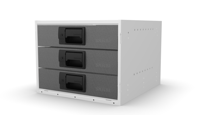 RCKIT40/3 van drawer system side view with no feet