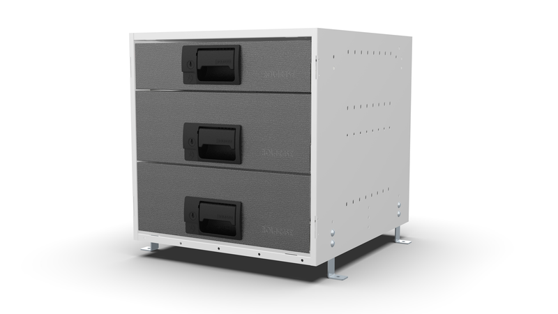 Service Body & Van Drawer Unit – 3 Mixed-Depth Drawers – 16.5″W × 16.5″H × 18″D