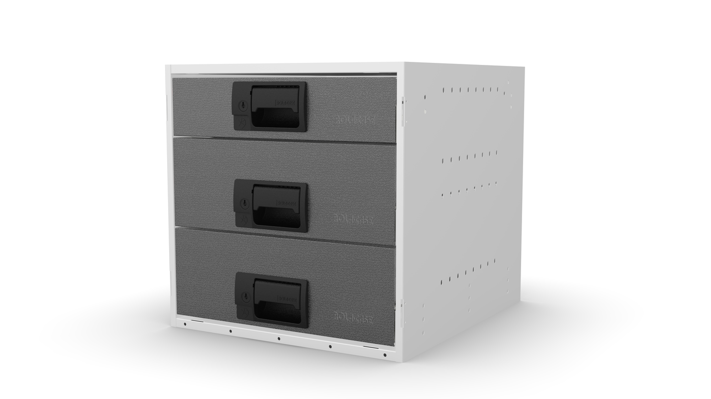 RCKIT40/8 Metal van drawer's front view with no feet