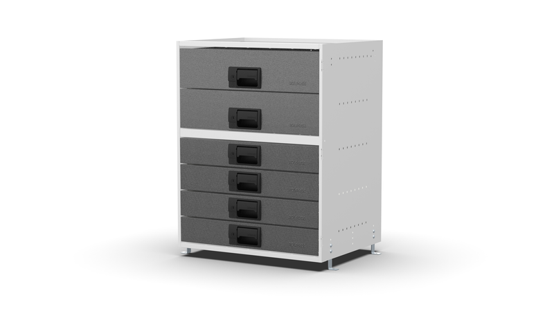 Service Body & Van Drawer Unit – 6 Mixed-Depth Drawers – 23.6″W × 29.3″H × 18″D