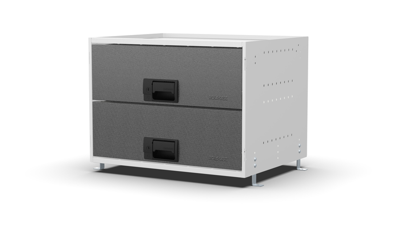 Service Body & Van Drawer Unit – 2 Deep Drawers – 23.6″W × 16.5″H × 18″D