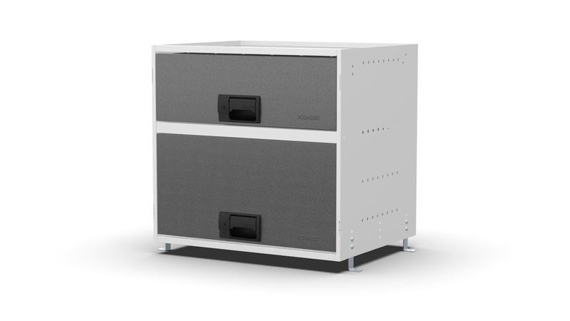 Service Body & Van Drawer Unit – 2 Mixed-Depth Drawers – 23.6″W × 21.5″H × 18″D