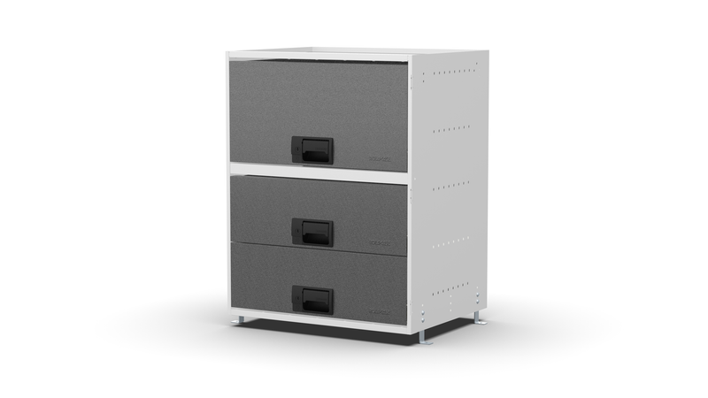 Service Body & Van Drawer Unit – 3 Mixed-Depth Drawers – 23.6″W × 29.3″H × 18″D