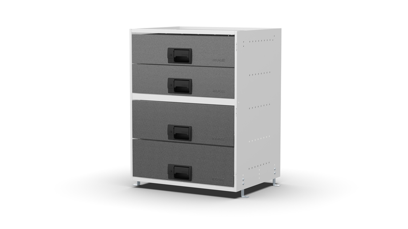 Service Body & Van Drawer Unit – 4 Mixed-Depth Drawers – 23.6″W × 29.3″H × 18″D