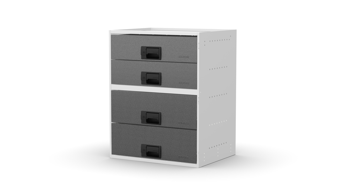 Service Body & Van Drawer Unit – 4 Mixed-Depth Drawers – 23.6″W × 29.3″H × 18″D