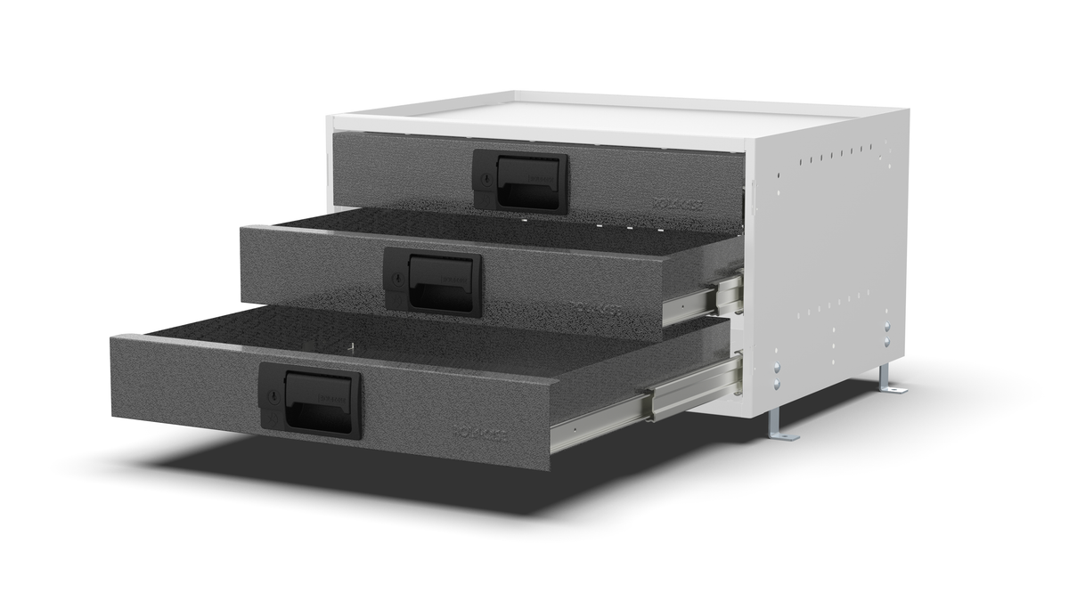 Service Body & Van Drawer Unit – 3 Drawers – 23.6″W × 12.8″H × 18″D