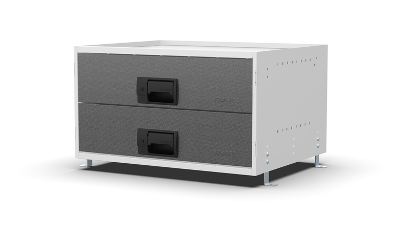 Service Body & Van Drawer Unit – 2 Large Drawers – 23.6″W × 12.8″H × 18″D