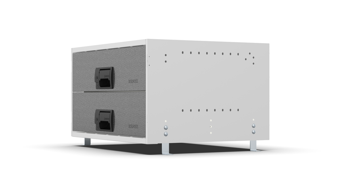 Service Body & Van Drawer Unit – 2 Large Drawers – 23.6″W × 12.8″H × 18″D