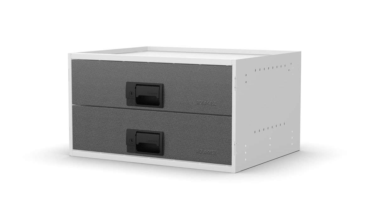 Service Body & Van Drawer Unit – 2 Large Drawers – 23.6″W × 12.8″H × 18″D