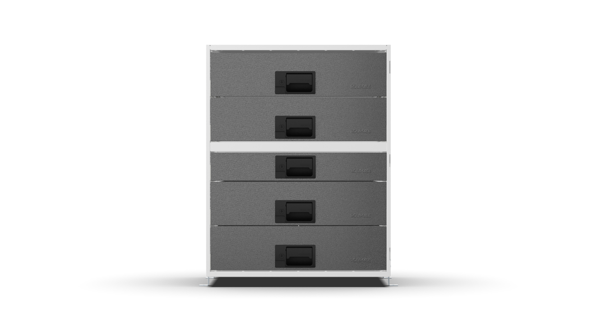 Service Body & Van Drawer Unit – 5 Mixed-Depth Drawers – 23.6″W × 29.3″H × 18″D