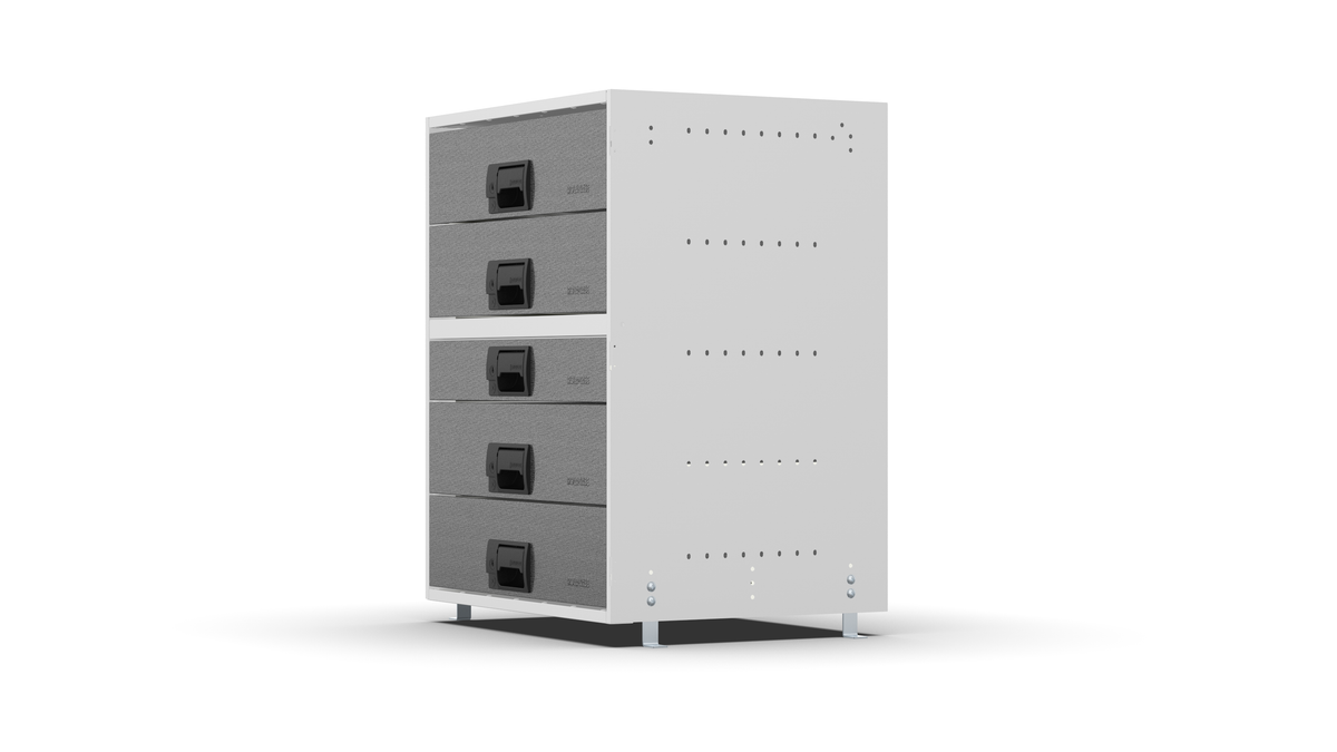 Service Body & Van Drawer Unit – 5 Mixed-Depth Drawers – 23.6″W × 29.3″H × 18″D