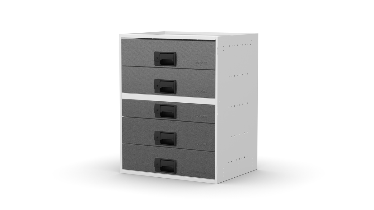 Service Body & Van Drawer Unit – 5 Mixed-Depth Drawers – 23.6″W × 29.3″H × 18″D