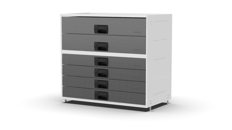 Service Body & Van Drawer Unit – 6 Mixed-Depth Drawers – 33″W × 29.3″H × 18″D