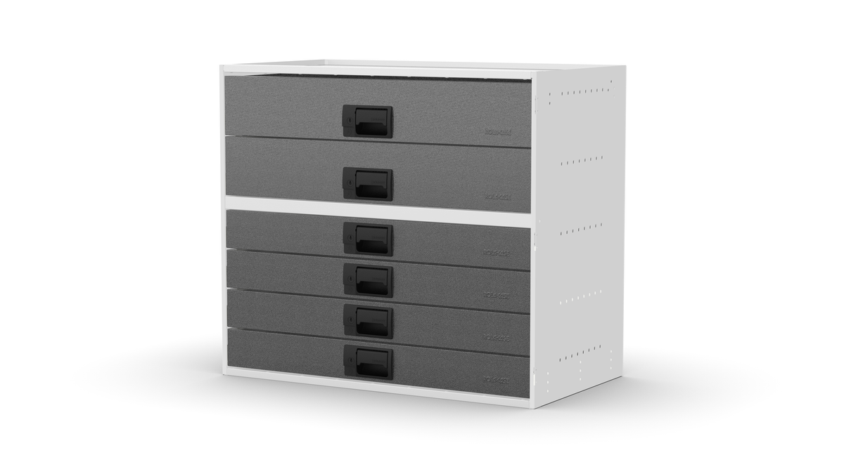 Service Body & Van Drawer Unit – 6 Mixed-Depth Drawers – 33″W × 29.3″H × 18″D