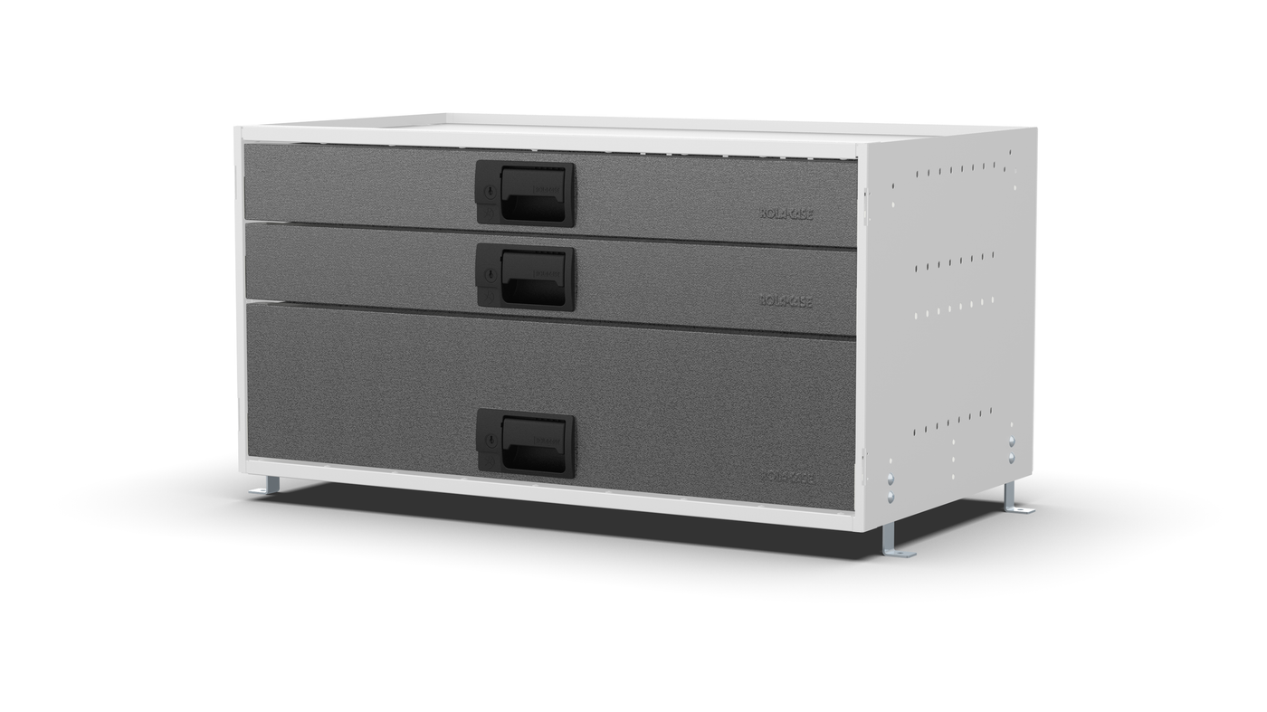 Service Body & Van Drawer Unit – 3 Mixed-Depth Drawers – 33″W × 16.5″H × 18″D