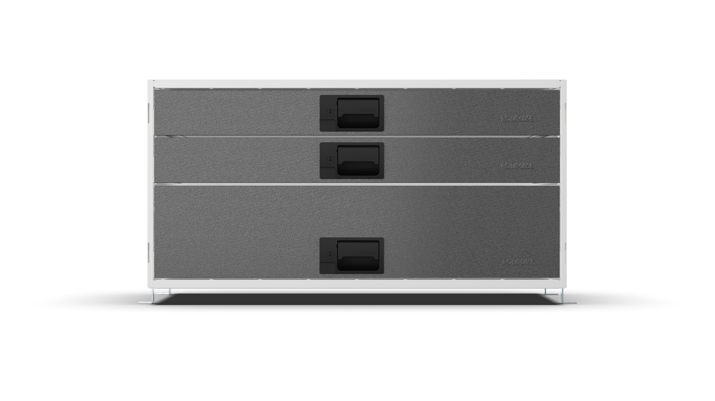 Service Body & Van Drawer Unit – 3 Mixed-Depth Drawers – 33″W × 16.5″H × 18″D