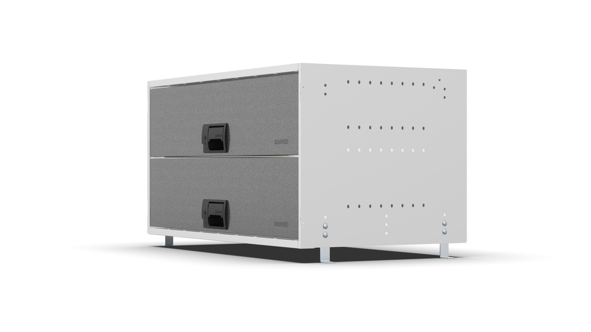 Service Body & Van Drawer Unit – 2 Deep Drawers – 33″W × 16.5″H × 18″D